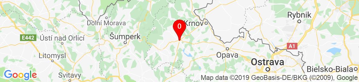 Map of Bruntál, Moravskoslezský kraj, Česko. Weitere detaillierte Karte ist nur für registrierte Benutzer. Bitte registrieren oder einloggen.
