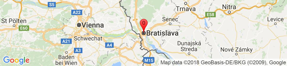 Map of Bratislava, Slowakei. Weitere detaillierte Karte ist nur für registrierte Benutzer. Bitte registrieren oder einloggen.