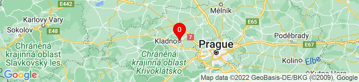 Map of Kladno, Středočeský kraj, Česko. Weitere detaillierte Karte ist nur für registrierte Benutzer. Bitte registrieren oder einloggen.