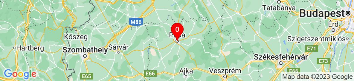 Map of Pápa, Ungarn. Weitere detaillierte Karte ist nur für registrierte Benutzer. Bitte registrieren oder einloggen.