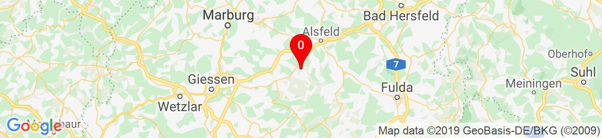 Map of Hessen, Deutschland. Weitere detaillierte Karte ist nur für registrierte Benutzer. Bitte registrieren oder einloggen.